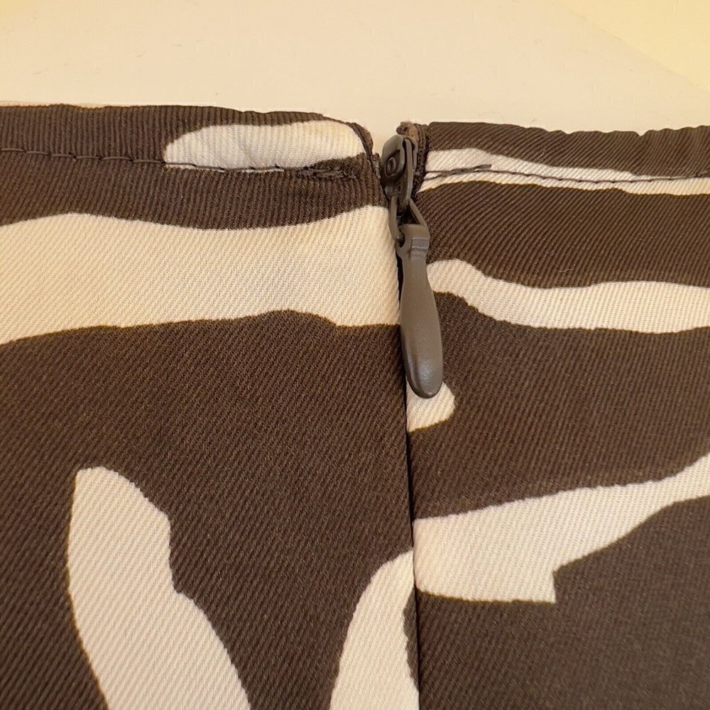 Inc tropical wide leg Jumpsuit Size 6 Brown white Satin animal print NWT - Picture 12 of 15